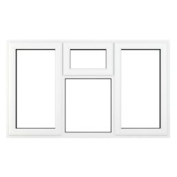 Crystal  Top, Left & Right-Hand Opening Clear Triple-Glazed Casement White uPVC Window 1770mm x 1040mm