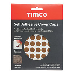 Timco Screw Caps Natural Walnut 13mm 112 Pack
