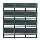 Forest  Single-Slatted  Garden Fence Panel Anthracite Grey 6' x 6' Pack of 4