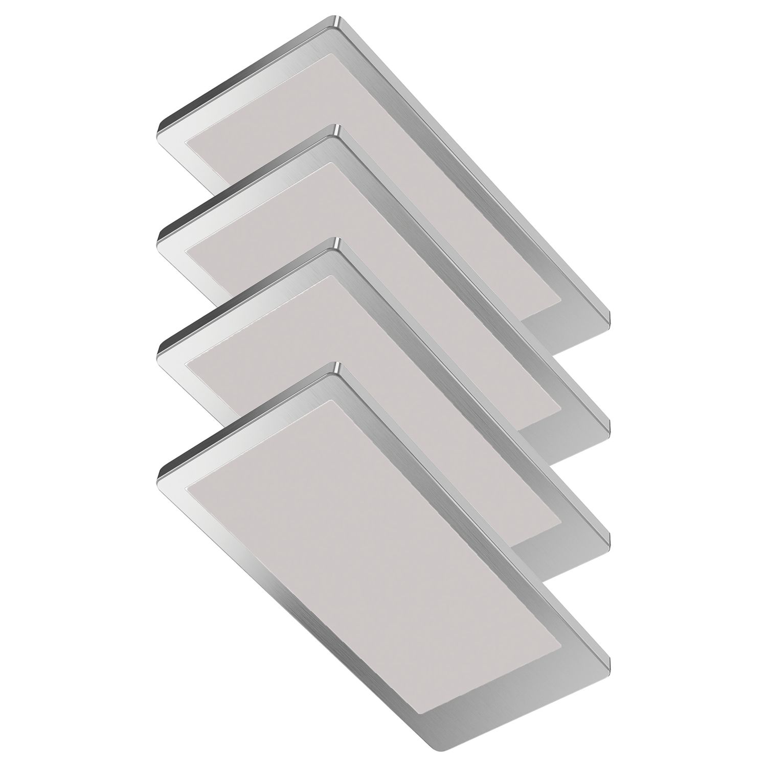 Sensio Neo TrioTone Rectangular LED Under Cabinet Lights Steel 19.2W 240 - 280lm 4 Pack (701PE)