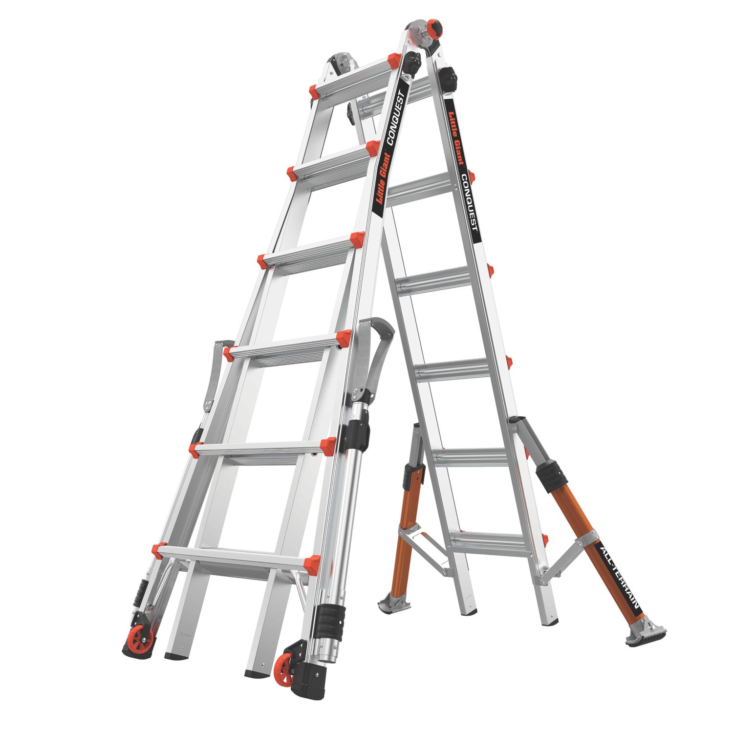 Little Giant Conquest All-Terrain PRO Aluminium 6.9m Combination Ladder (701PY)
