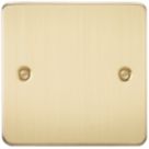 Knightsbridge  1-Gang Blanking Plate Brushed Brass