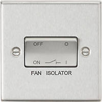 Knightsbridge CS11BC 10AX 1-Gang TP Fan Isolator Switch Brushed Chrome