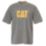 CAT Trademark Logo T-Shirt Short Sleeve Tee Shirts Grey Large 41" Chest