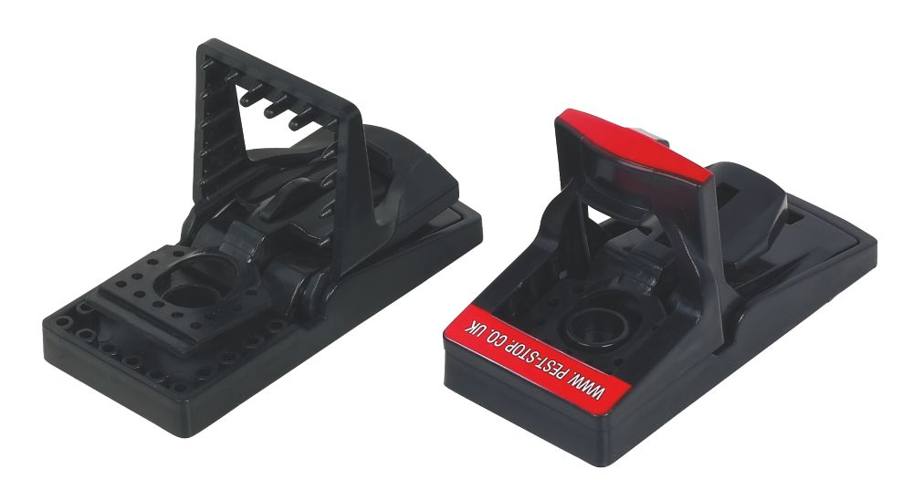 Pest-Stop Sure-Set Plastic Mouse Trap (x2)