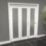 Green & Taylor  3-Door 1-Frosted Light Primed White Wooden Shaker Internal Bi-Fold Door 2060mm x 1674mm