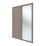 Spacepro Shaker 2-Door Sliding Wardrobe Door Kit Stone Grey Frame Stone Grey / Mirror Panel 1145mm x 2260mm