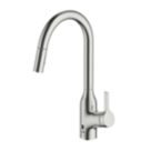 Clearwater Amelio AML10BN Battery-Powered Sensor Tap with Twin Spray Pull-Out  Brushed Nickel PVD