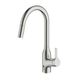 Clearwater Amelio AML10BN Battery-Powered Sensor Tap with Twin Spray Pull-Out  Brushed Nickel PVD