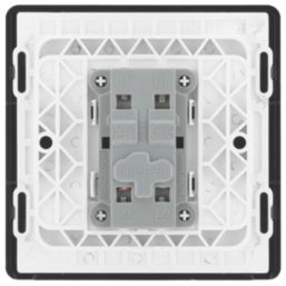 British General Evolve 20A 16AX 1-Gang Intermediate Light Switch Grey with Black Inserts