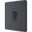 British General Evolve 20A 16AX 1-Gang Intermediate Light Switch Grey with Black Inserts
