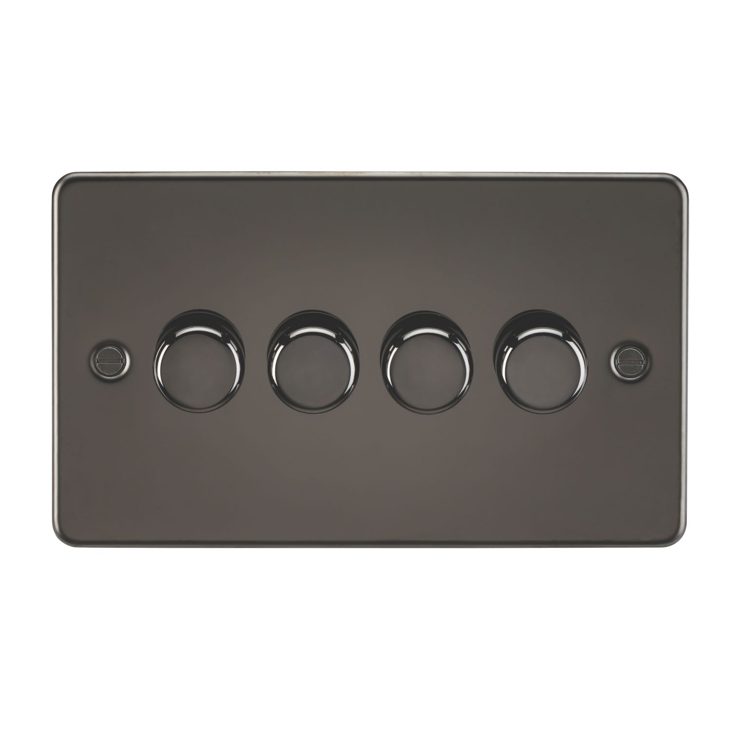Knightsbridge 4-Gang 2-Way LED Intelligent Dimmer Switch Gunmetal (702PY)