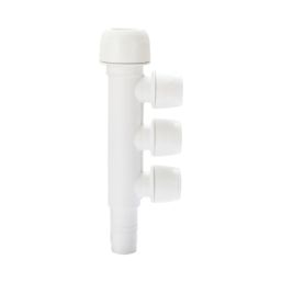 Hep2O  Plastic Push-Fit Reducing 3 Port Keyless Spigot Manifold (Same Side) 22mm x 15mm