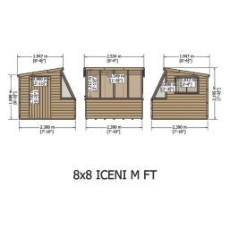 Shire  8' x 8' (Nominal) Pent Timber Potting Shed