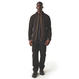 Regatta Navigate Hooded Zip Fleece Black/Orange Pop Medium 39.5" Chest