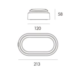 4lite Pylus Outdoor Oval LED Bulkhead White 12W 1100lm