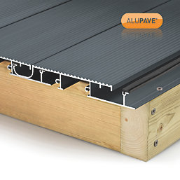 Alupave  Fire Full-Seal Flat Roof & Deck Board Grey 148mm x 6m