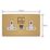Varilight  13A 2-Gang 1P+N Switched Socket + 4A 20W 2-Outlet Type A & C USB Charger Brushed Brass with White Inserts
