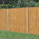Forest  Feather Edge  Fence Panels Golden Brown 6 x 6' Pack of 3