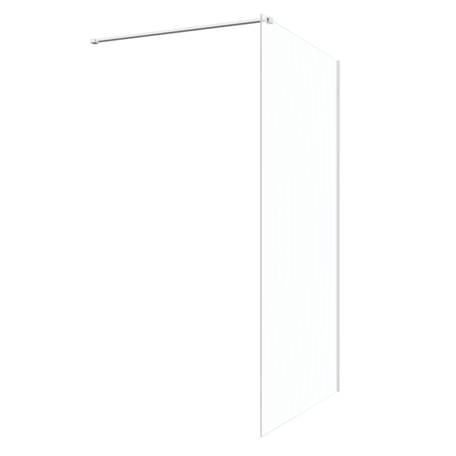 Palermo Semi-Framed Showerwall Glass Chrome 900mm x 1950mm (703AE)