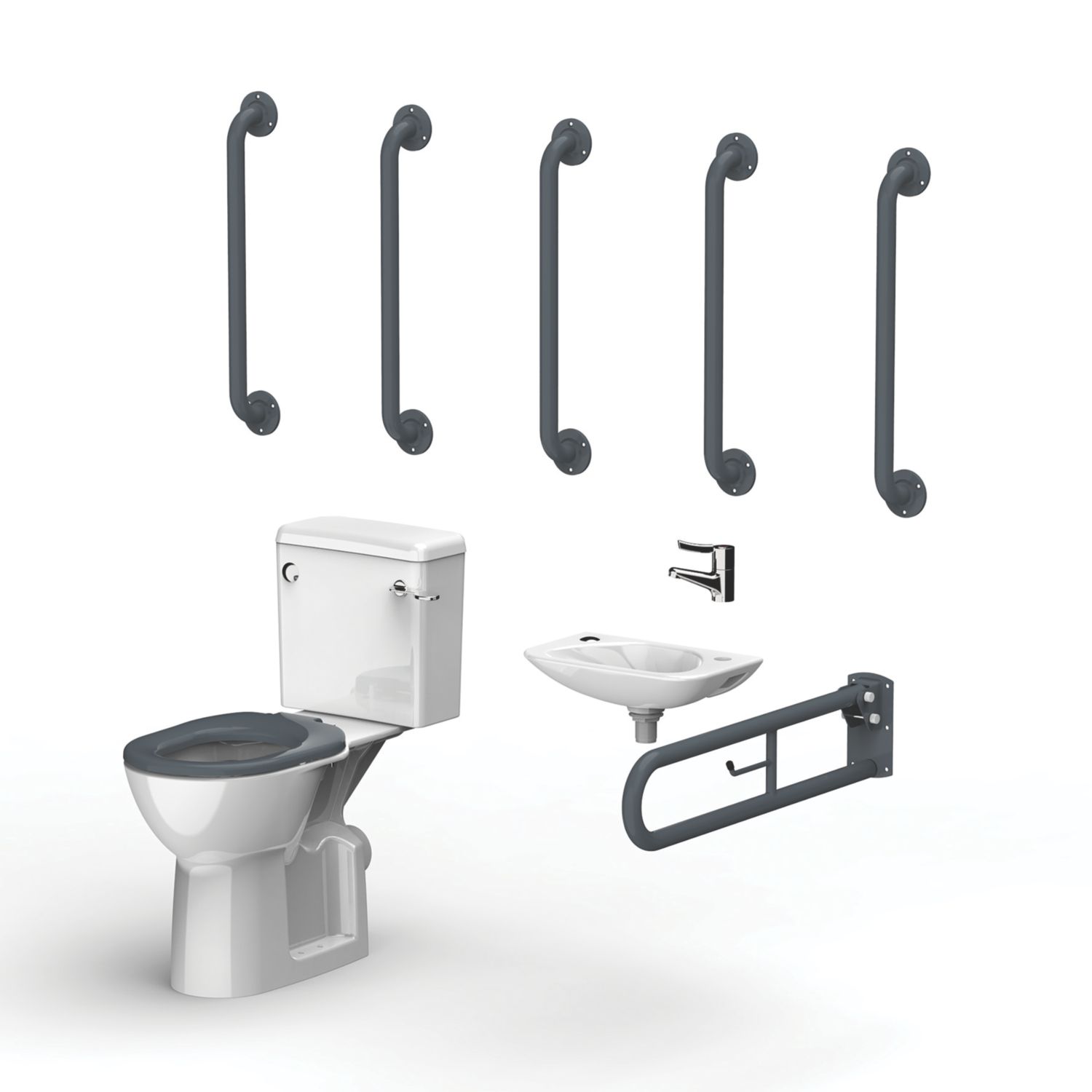 Fitzroy of London Doc M Toilet Pack Dark Grey 12 Piece Set (703AV)