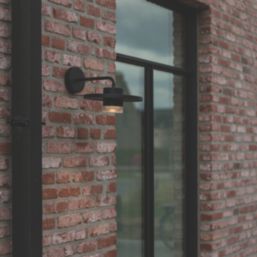 Lutec Plato Outdoor LED Wall Light Black 7W 1000lm