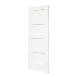 Primed White Wooden 4-Panel Shaker Internal Door 2040mm x 626mm
