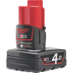 Milwaukee M12 B4 12V 4.0Ah Li-Ion RedLithium Battery