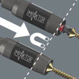 Wera Bit-Check 10 Impaktor 1/4" Hex Shank Mixed Bit Set 10 Pieces