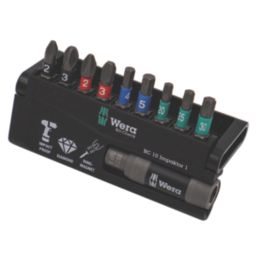 Wera Bit-Check 10 Impaktor 1/4" Hex Shank Mixed Bit Set 10 Pieces