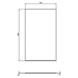 Ideal Standard i.life E2938EO Frameless Dual Access Wet Room Panel Clear Glass/Silver 1200mm x 2005mm