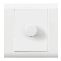 MK Essentials 1-Gang 2-Way LED Dimmer Switch  White with Colour-Matched Inserts