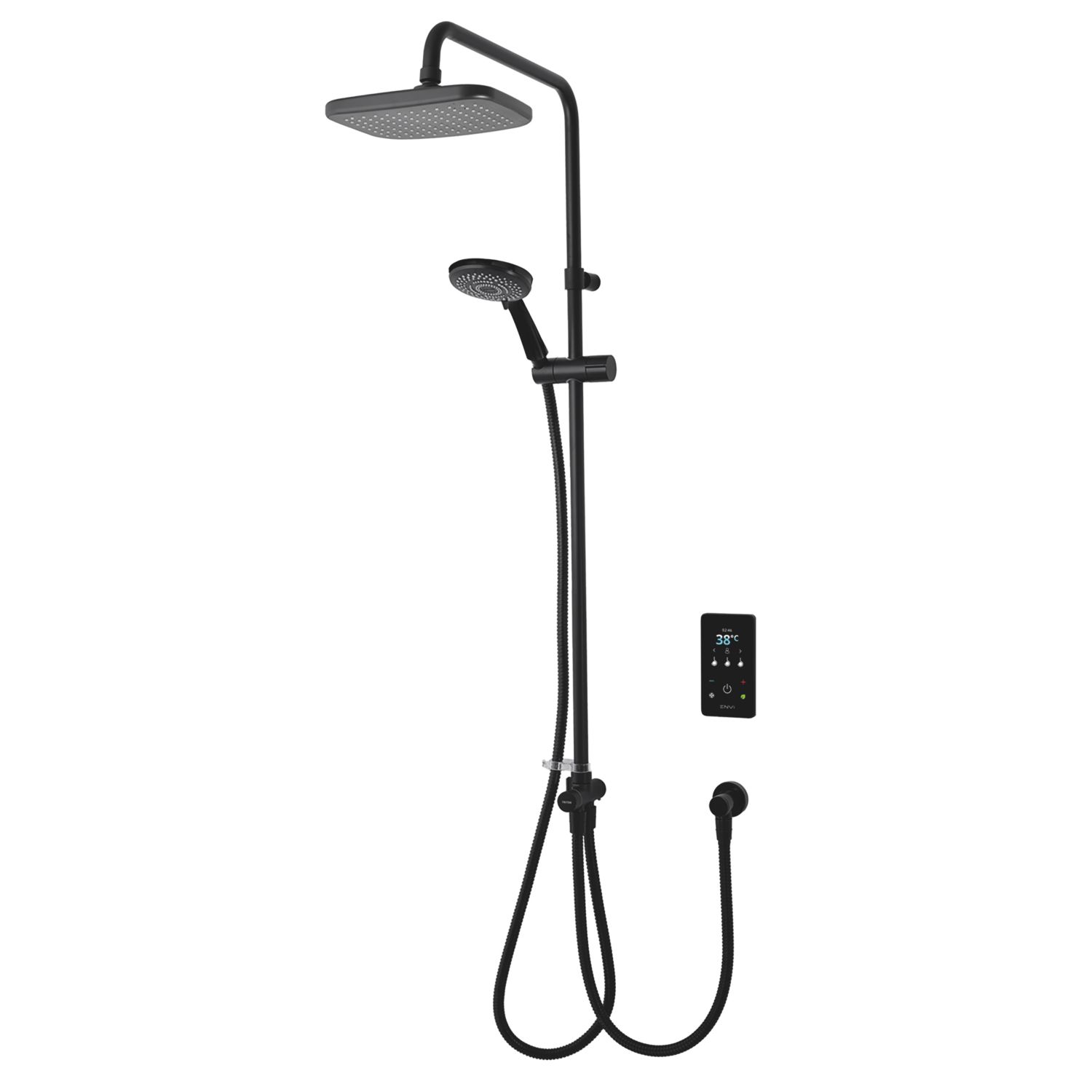 Triton Envi DuElec Matt Black 10.5kW Thermostatic Electric Shower (703JW)