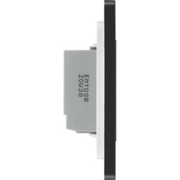British General Evolve 2-Gang 2-Way LED Double Secondary Touch Trailing Edge Dimmer Switch  Matt Black with Black Inserts