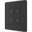 British General Evolve 2-Gang 2-Way LED Double Secondary Touch Trailing Edge Dimmer Switch  Matt Black with Black Inserts