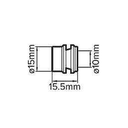 Flomasta  Brass Compression Reducing Internal Coupler 15mm x 10mm