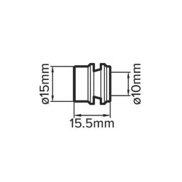Flomasta  Brass Compression Reducing Internal Coupler 15mm x 10mm
