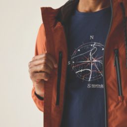 Regatta Shorebay Waterproof Jacket Brick / Black Small Size 43.3" Chest