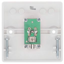 British General 800 Series 1-Gang Coaxial TV Socket White