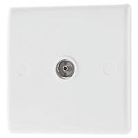British General 800 Series Coaxial TV Socket White
