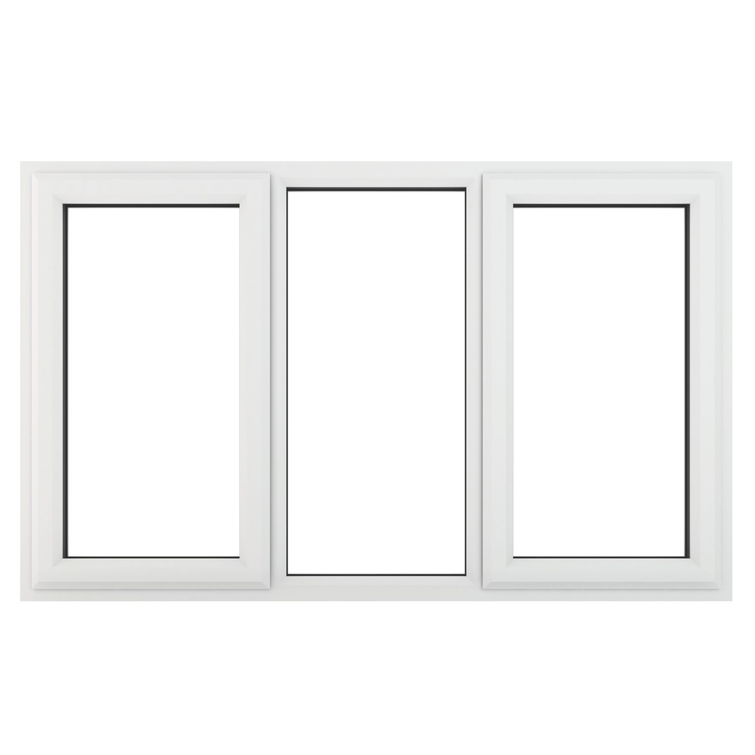 Crystal Left & Right-Hand Opening Clear Triple-Glazed Casement White uPVC Window 1770mm x 965mm (704JN)