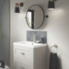 Splashwall Ravello Vanity Splashback Matt Grey 250mm x 600mm x 4mm