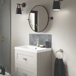 Splashwall Ravello Vanity Splashback Matt Grey 250mm x 600mm x 4mm