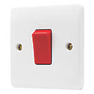 Vimark  50A 1-Gang DP Cooker Switch White  with White Inserts