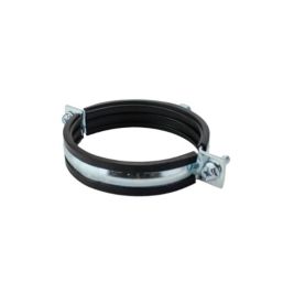 Tesla  87-92mm Rubber Lined Pipe Clips Black/Zinc-Plated 2 Pack