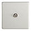 Contactum Lyric 1-Gang F-Type Satellite Socket Brushed Steel with White Inserts