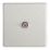Contactum Lyric 1-Gang F-Type Satellite Socket Brushed Steel with White Inserts