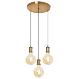 4lite  Decorative Pendant Circular Antique Brass