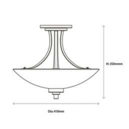 Quay Design Brooke Ceiling Flush Light Antique brass