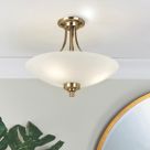 Quay Design Brooke Ceiling Flush Light Antique brass
